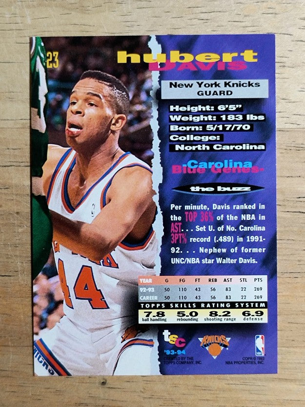 1993-94 Stadium Club #23 Hubert Davis