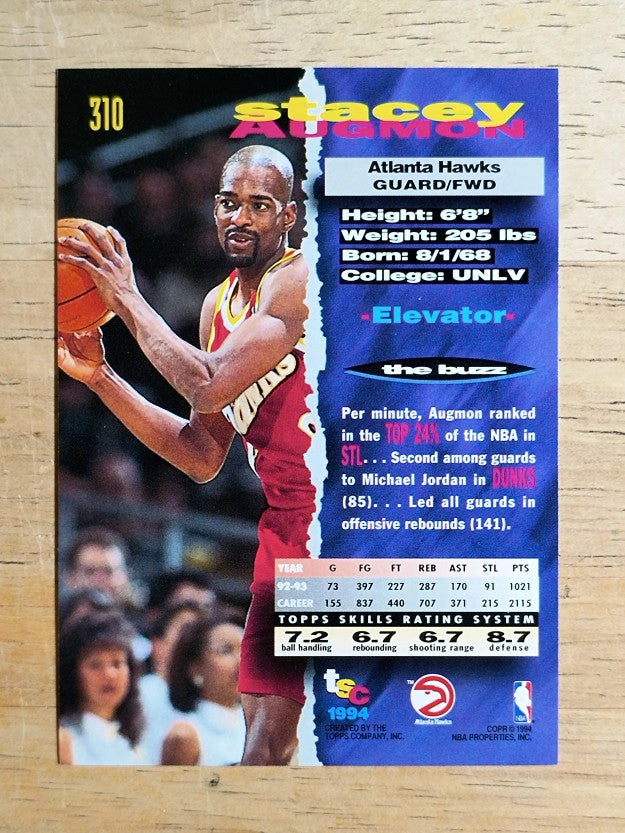 1993-94 Stadium Club #310 Stacey Augmon