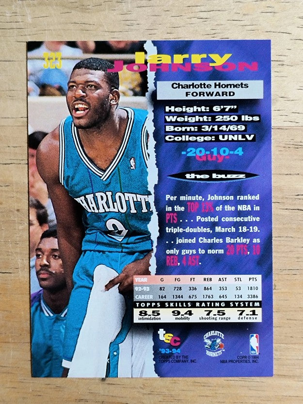 1993-94 Stadium Club #323 Larry Johnson