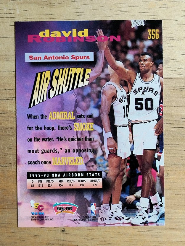 1993-94 Stadium Club #356 David Robinson FF