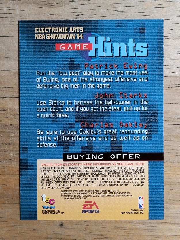 1993-94 Stadium Club Big Tips #18 New York Knicks