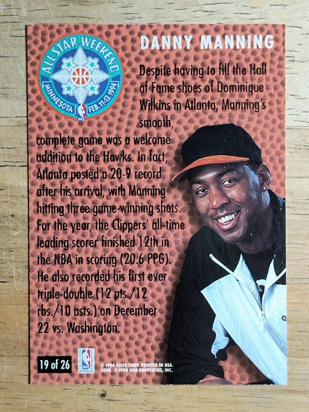 1994-95 Fleer All-Stars #19 Danny Manning