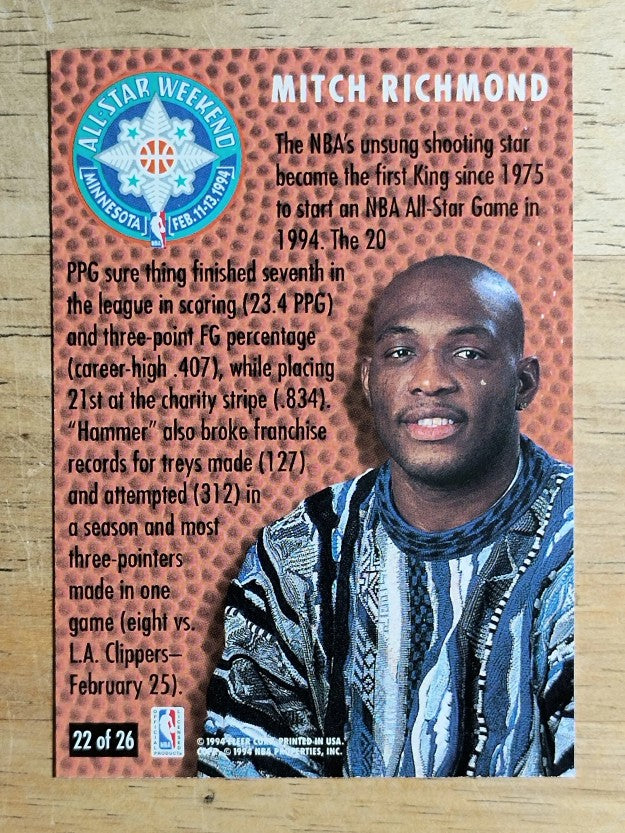 1994-95 Fleer All-Stars #22 Mitch Richmond