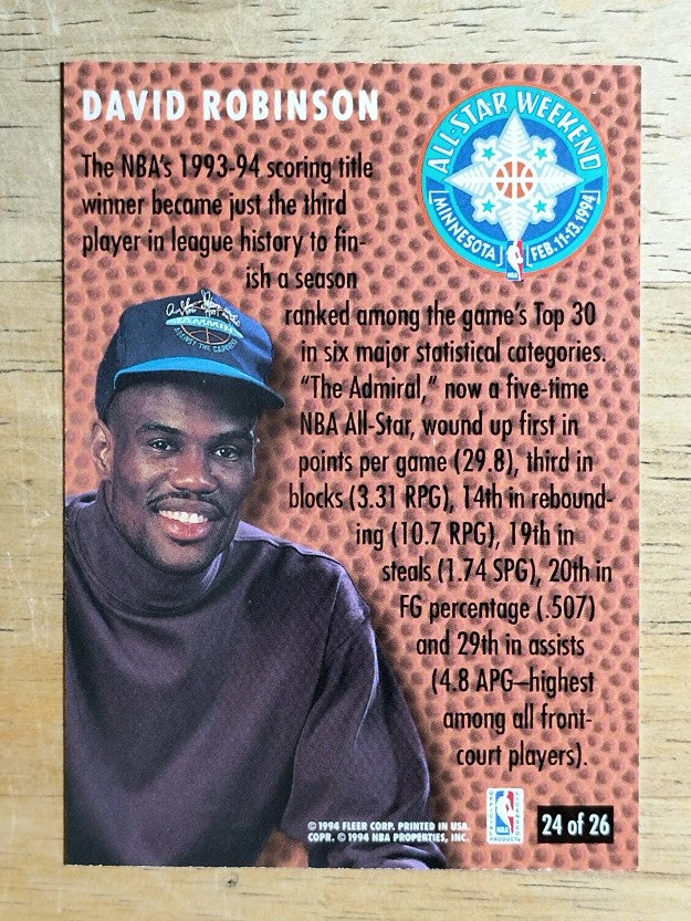 1994-95 Fleer All-Stars #24 David Robinson