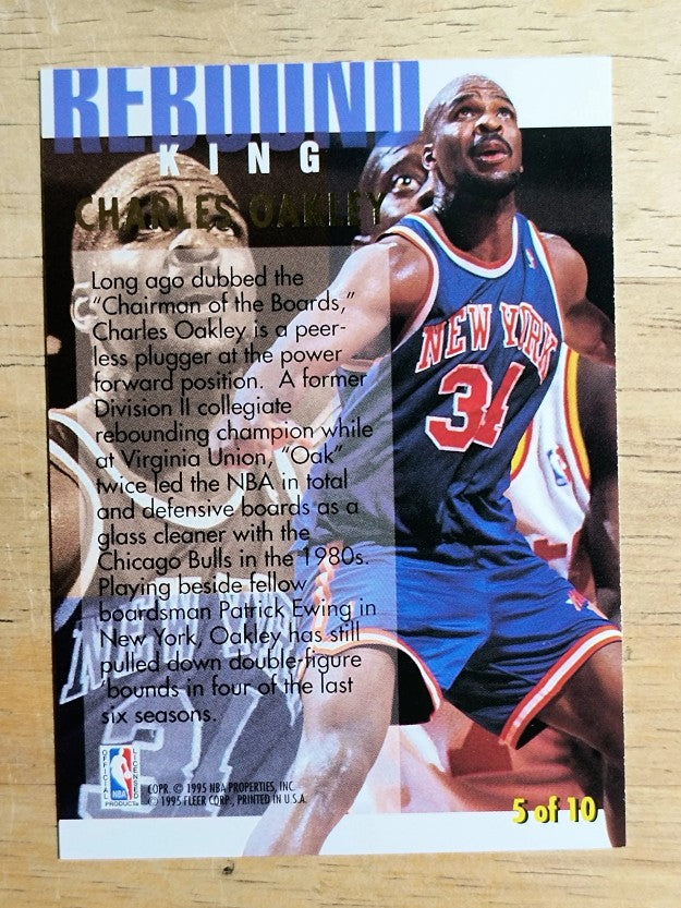 1994-95 Ultra Rebound Kings #5 Charles Oakley