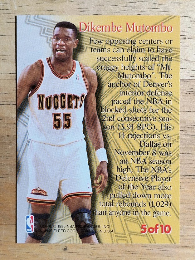 1995-96 Metal Steel Towers #5 Dikembe Mutombo