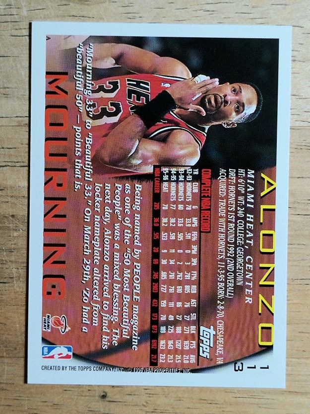 1996-97 Topps #113 Alonzo Mourning