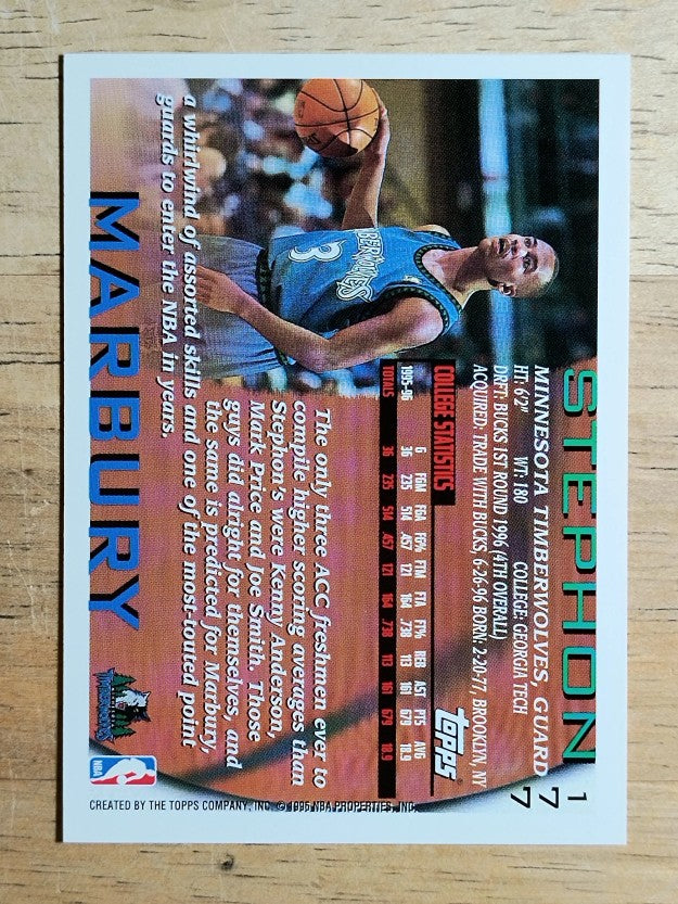 1996-97 Topps #177 Stephon Marbury RC
