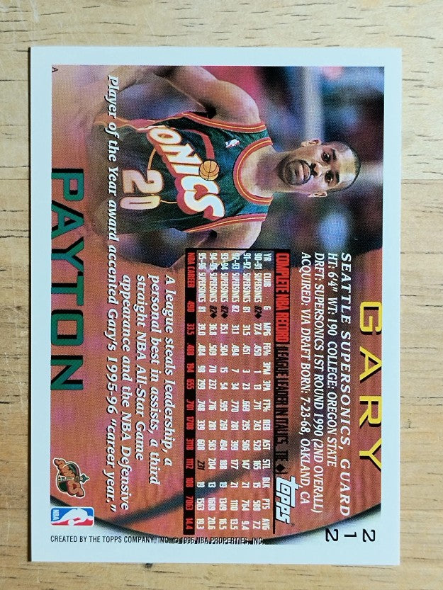 1996-97 Topps #212 Gary Payton
