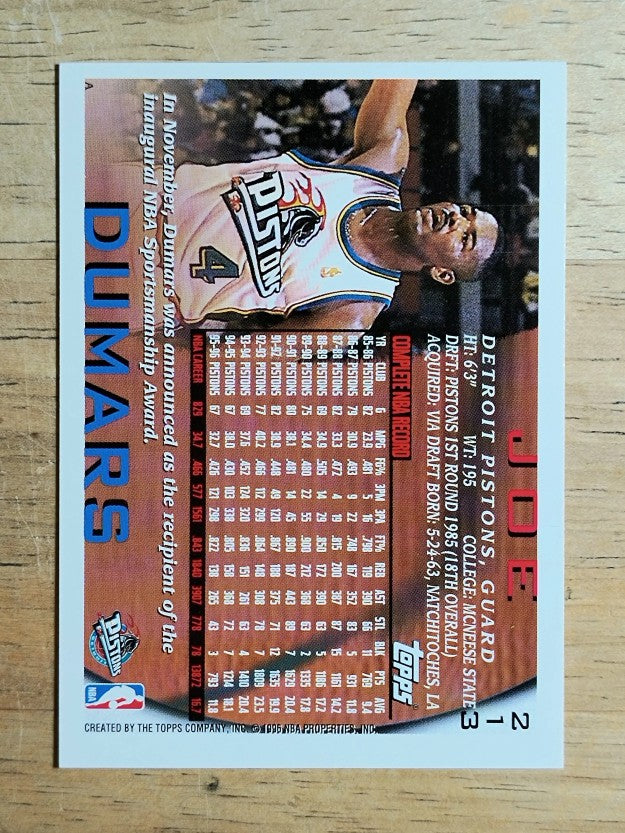 1996-97 Topps #213 Joe Dumars