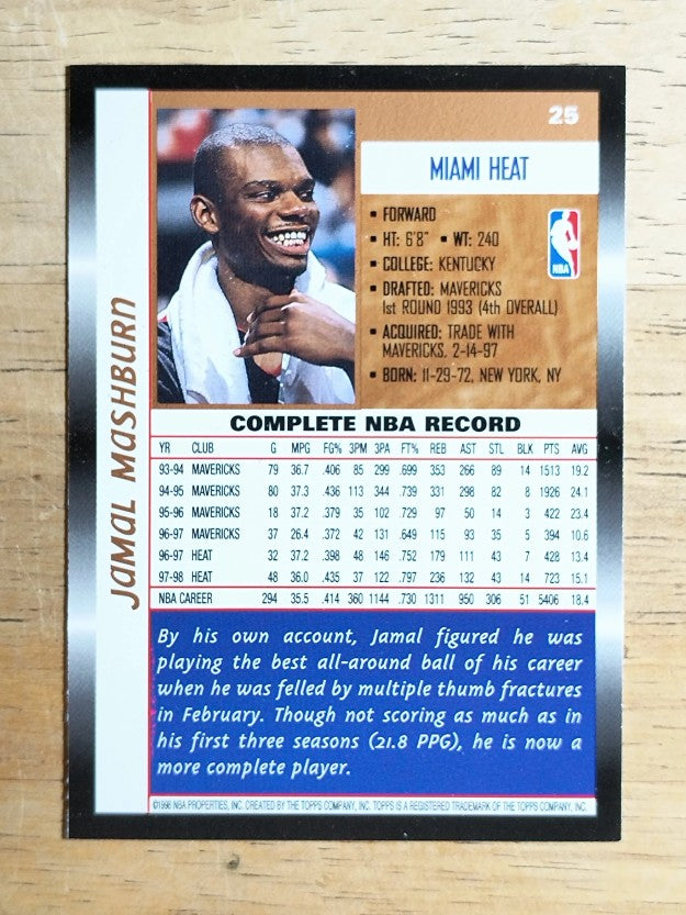 1998-99 Topps #25 Jamal Mashburn