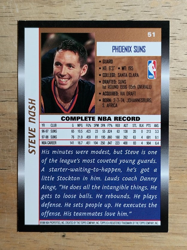 1998-99 Topps #51 Steve Nash