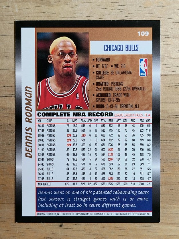 1998-99 Topps #109 Dennis Rodman