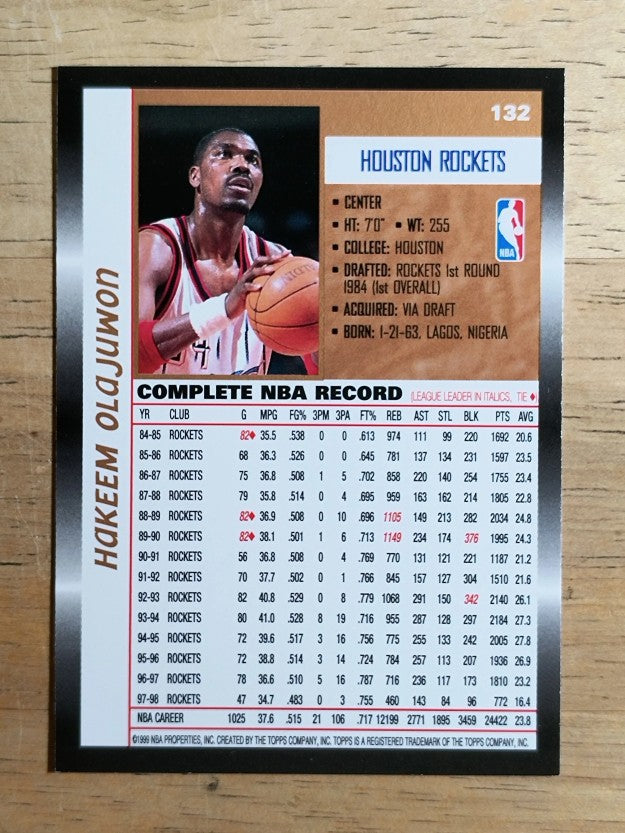 1998-99 Topps #132 Hakeem Olajuwon