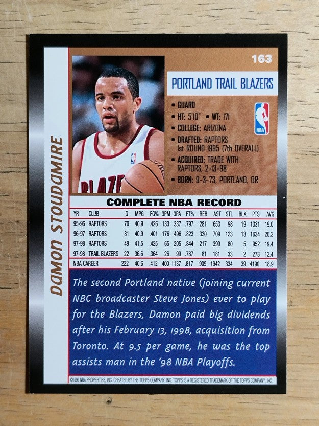 1998-99 Topps #163 Damon Stoudamire