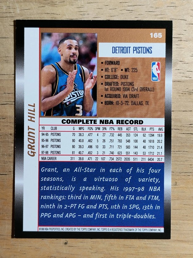 1998-99 Topps #165 Grant Hill