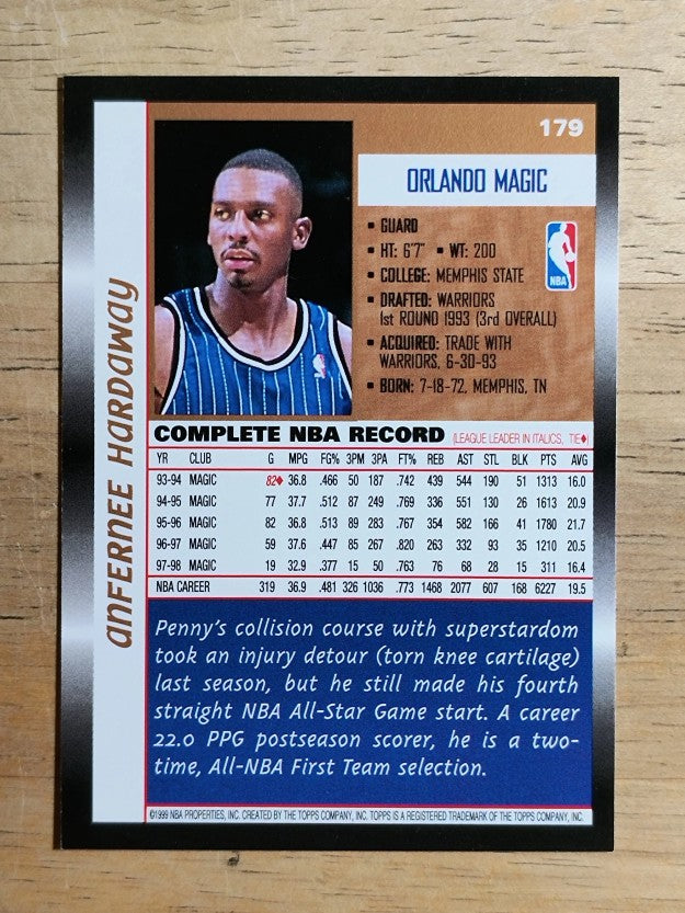 1998-99 Topps #179 Anfernee Hardaway