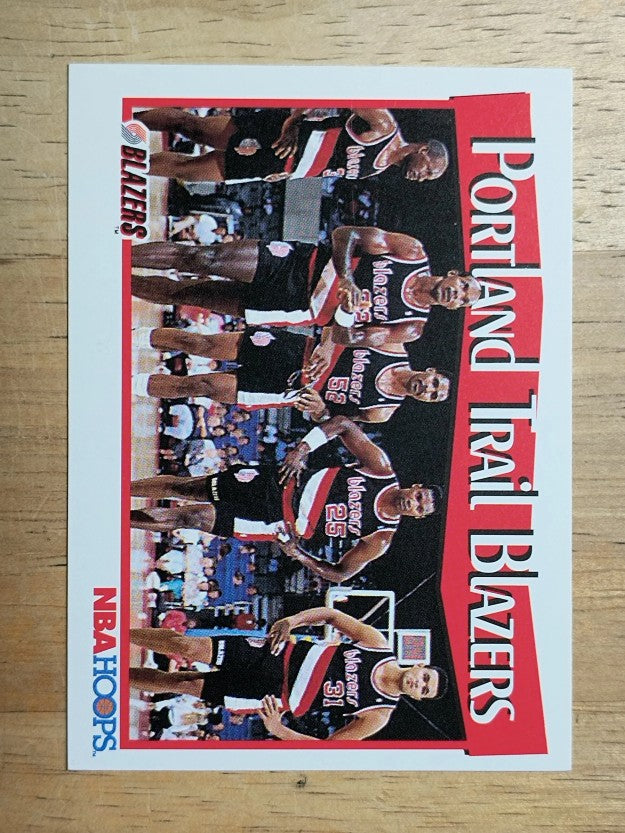 1991-92 Hoops #295 Portland Trail Blazers TC