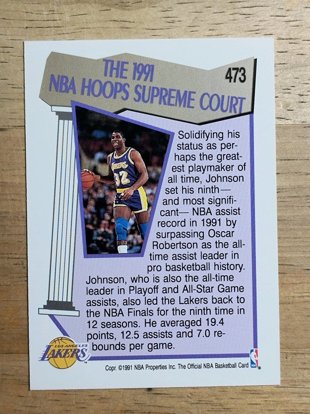 1991-92 Hoops #473 Magic Johnson SC (NM)