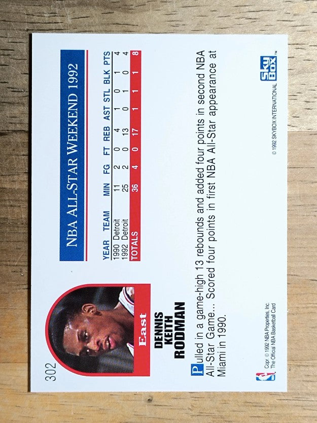 1992-93 Hoops #302 Dennis Rodman AS