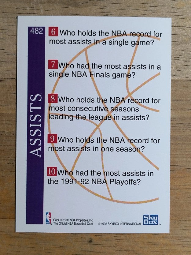 1992-93 Hoops #482 Magic Johnson TRV