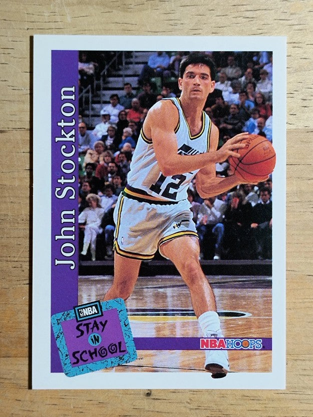 1992-93 Hoops #486 John Stockton STAY