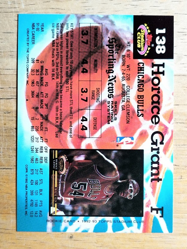 1992-93 Stadium Club #138 Horace Grant
