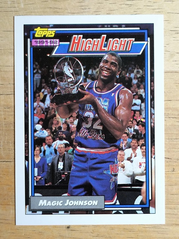 1992-93 Topps #2 Magic Johnson HL (NM)