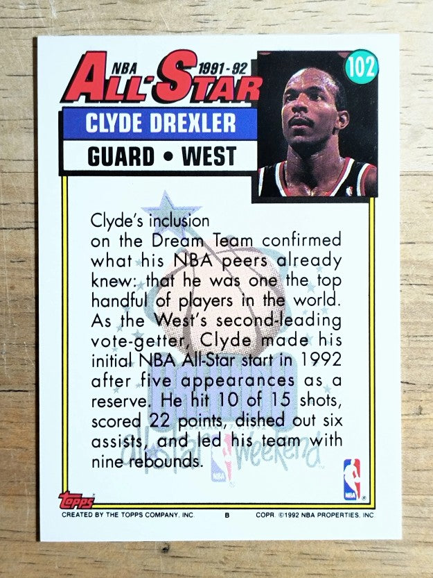 1992-93 Topps #102 Clyde Drexler AS