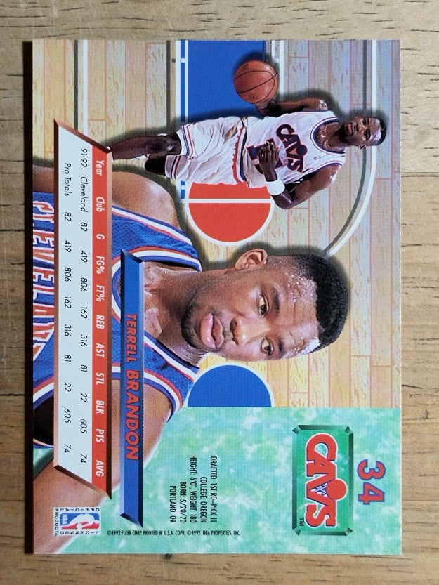 1992-93 Ultra #34 Terrell Brandon