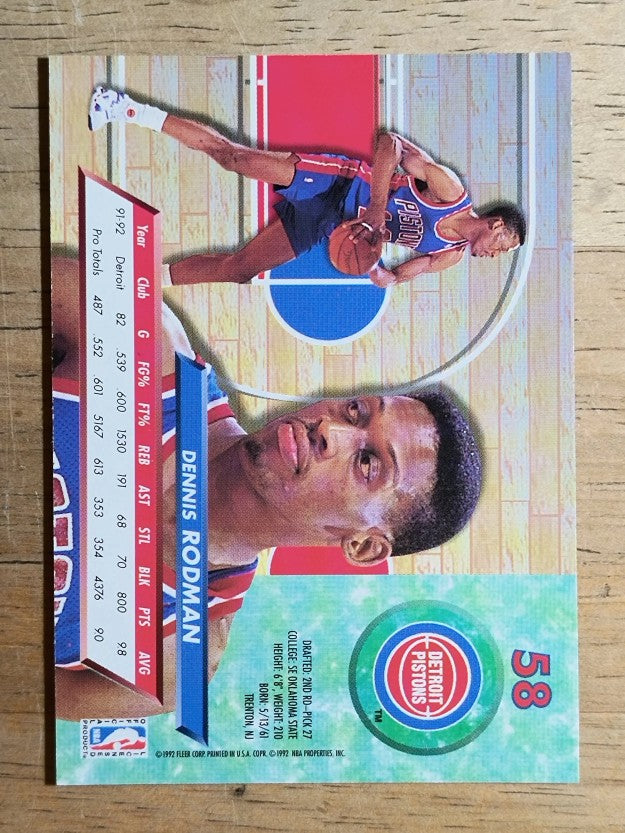 1992-93 Ultra #58 Dennis Rodman