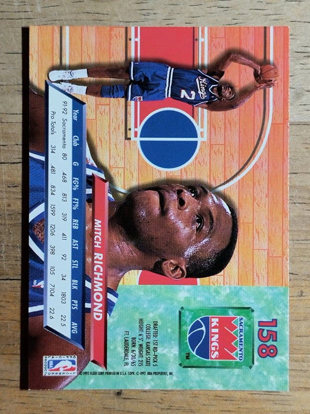 1992-93 Ultra #158 Mitch Richmond