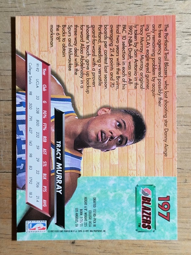 1992-93 Ultra #197 Tracy Murray RC