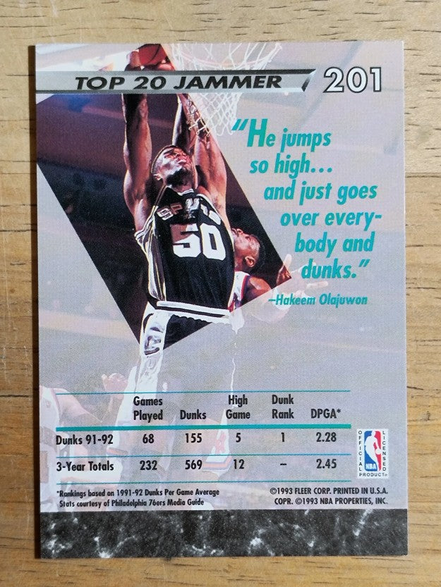 1992-93 Ultra #201 David Robinson JS