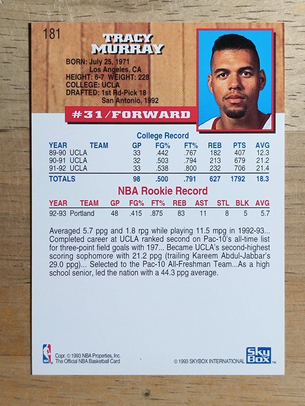1993-94 Hoops Fifth Anniversary Gold #181 Tracy Murray