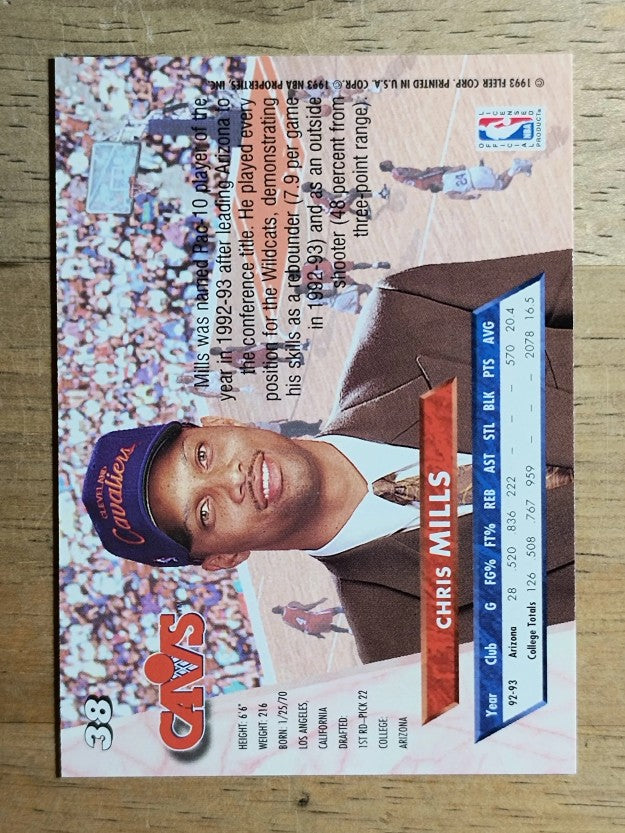 1993-94 Ultra #38 Chris Mills RC