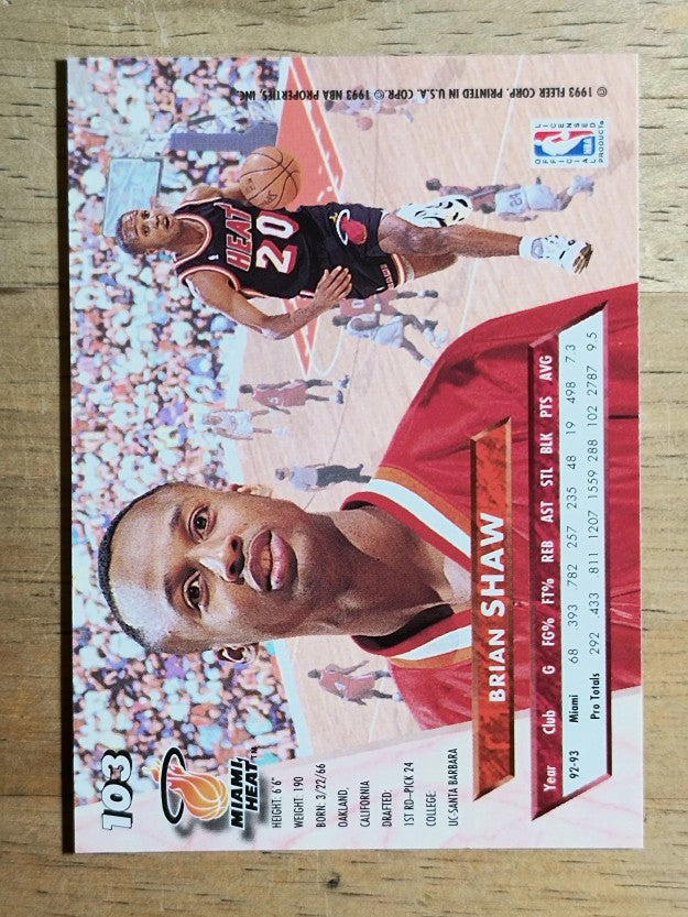 1993-94 Ultra #103 Brian Shaw