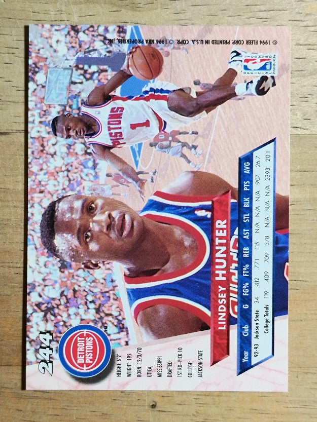 1993-94 Ultra #244 Lindsey Hunter RC