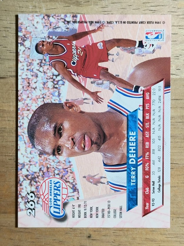 1993-94 Ultra #266 Terry Dehere RC