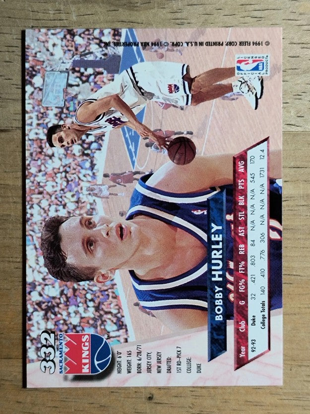 1993-94 Ultra #332 Bobby Hurley