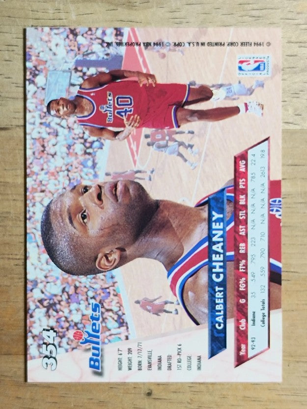 1993-94 Ultra #354 Calbert Cheaney
