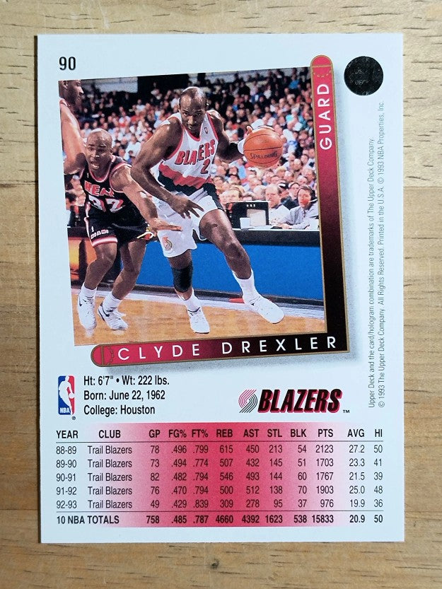1993-94 Upper Deck #90 Clyde Drexler