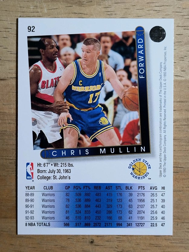 1993-94 Upper Deck #92 Chris Mullin