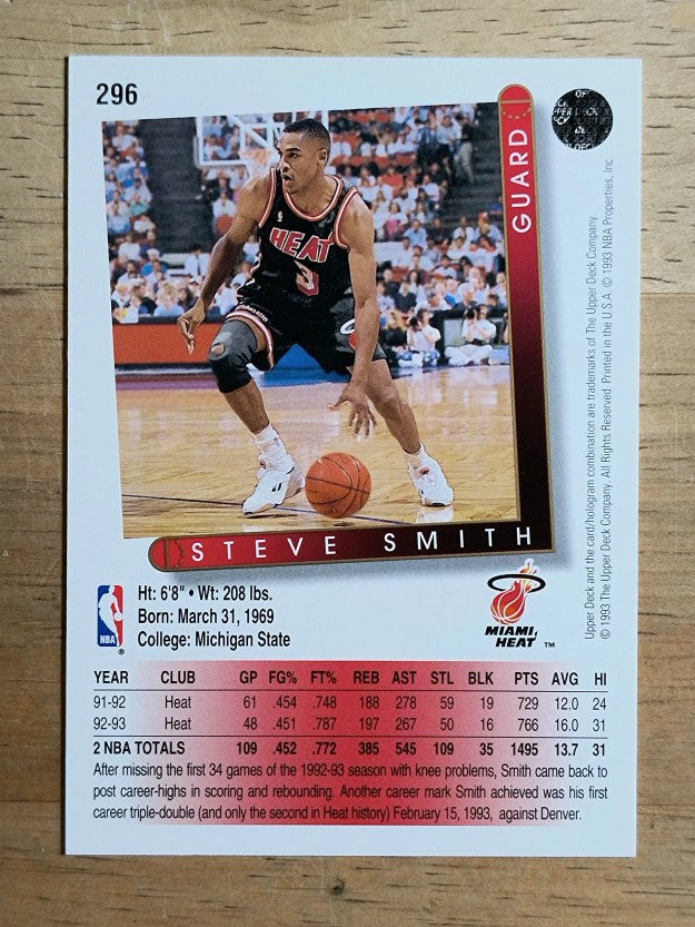 1993-94 Upper Deck #296 Steve Smith