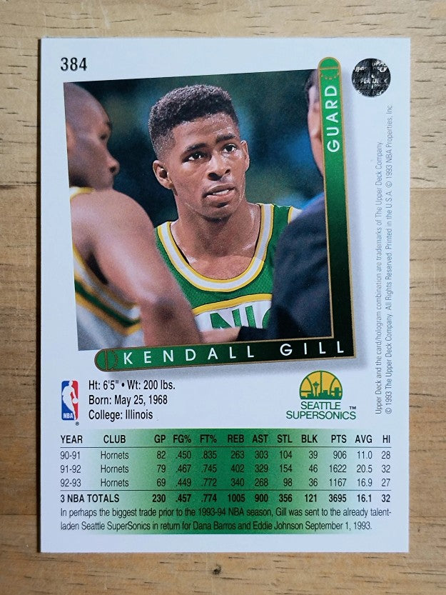 1993-94 Upper Deck #384 Kendall Gill