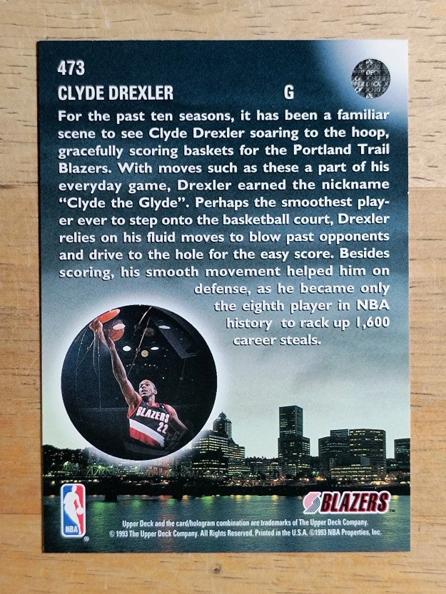 1993-94 Upper Deck #473 Clyde Drexler SKL