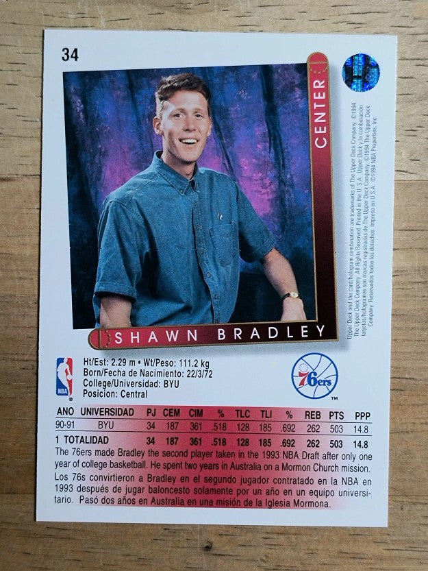 1993-94 Upper Deck International Spanish #34 Shawn Bradley