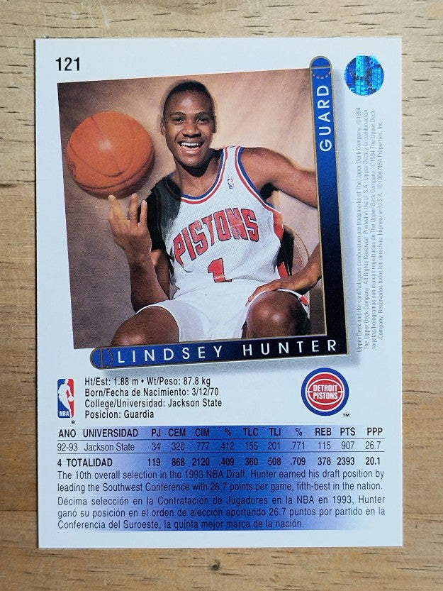 1993-94 Upper Deck International Spanish #121 Lindsey Hunter