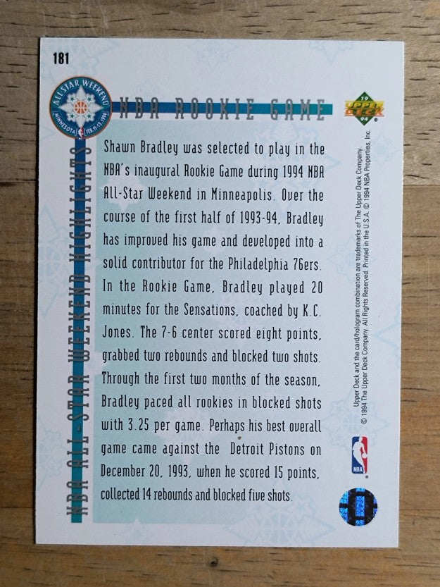 1993-94 Upper Deck SE #181 Shawn Bradley ASW