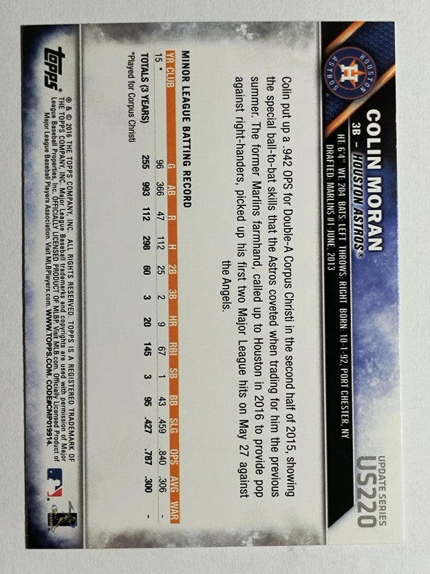 2016 Topps Update #US220A Colin Moran RC
